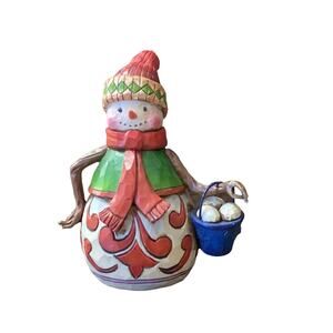 Jim Shore Snowman 2012, 4027715, Snowball Fight, Anyone? Snowman with Snowballs